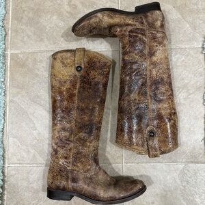 Frye Brown Heeled Boots